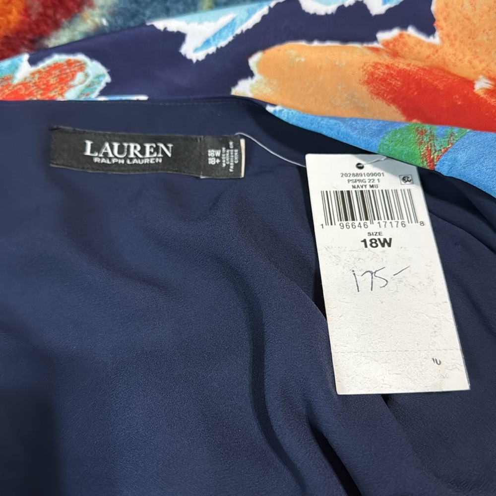 Lauren Ralph Lauren Fringe-Trim Floral Crepe Skirt NWT Faux belt - Picture 7 of 15